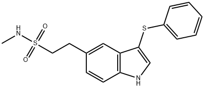 1H-Indole-5-ethanesulfonamide, N-methyl-3-(phenylthio)- Struktur