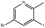 Pyridine, 5-bromo-3-iodo-2-methyl- Struktur