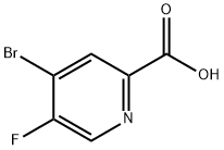 2-Pyridinecarboxylic acid, 4-bromo-5-fluoro- Struktur