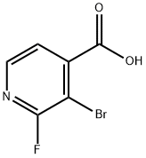 4-Pyridinecarboxylic acid, 3-bromo-2-fluoro- Struktur