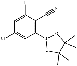 Benzonitrile, 4-chloro-2-fluoro-6-(4,4,5,5-tetramethyl-1,3,2-dioxaborolan-2-yl)- Struktur