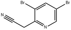 2-Pyridineacetonitrile, 3,5-dibromo- Struktur