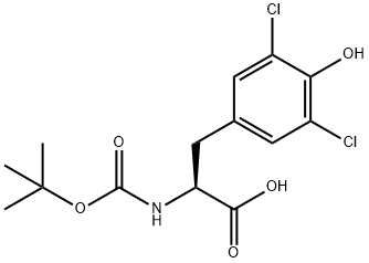 L-Tyrosine, 3,5-dichloro-N-[(1,1-dimethylethoxy)carbonyl]- Struktur