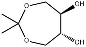 1,3-Dioxepane-5,6-diol, 2,2-dimethyl-, (5R,6R)- Struktur