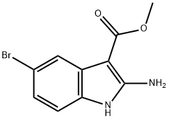 1H-Indole-3-carboxylic acid, 2-amino-5-bromo-, methyl ester Struktur