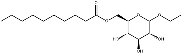 Ethyl 6-O-decanoyl-α-D-glucopyranoside Struktur