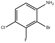 Benzenamine, 2-bromo-4-chloro-3-fluoro- Struktur