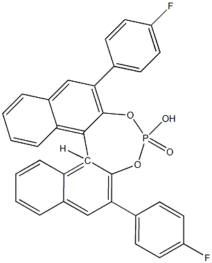 Dinaphtho[2,1-d:1',2'-f][1,3,2]dioxaphosphepin, 2,6-bis(4-fluorophenyl)-4-hydroxy-, 4-oxide, (11bS)- Struktur