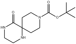 tert-butyl 5-oxo-1,4,9-triazaspiro[5.5]undecane-9-carboxylate(SALTDATA: FREE) Struktur