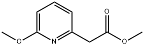 2-Pyridineacetic acid, 6-methoxy-, methyl ester Struktur