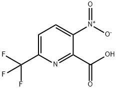 2-Pyridinecarboxylic acid, 3-nitro-6-(trifluoromethyl)- Struktur