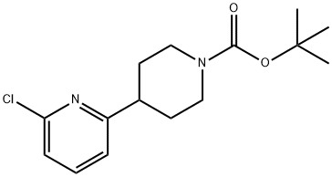 1-Piperidinecarboxylic acid, 4-(6-chloro-2-pyridinyl)-, 1,1-dimethylethyl ester Struktur