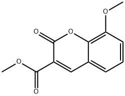 2H-1-Benzopyran-3-carboxylic acid, 8-methoxy-2-oxo-, methyl ester Struktur