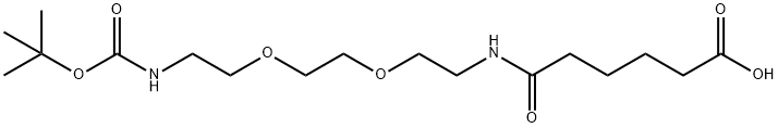 5,8-Dioxa-2,11-diazaheptadecanedioic acid, 12-oxo-, 1-(1,1-dimethylethyl) ester Struktur