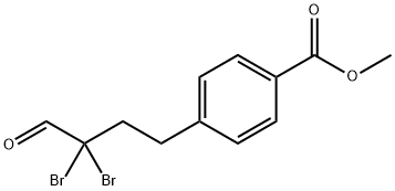 Benzoic acid, 4-(3,3-dibromo-4-oxobutyl)-, methyl ester Struktur