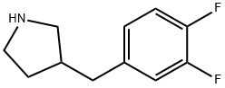 Pyrrolidine, 3-[(3,4-difluorophenyl)methyl]- Struktur