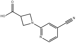 3-Azetidinecarboxylic acid, 1-(4-cyano-2-pyridinyl)- Struktur