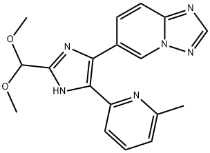 6-(2-(dimethoxymethyl)-5-(6-methylpyridin-2-yl)-1H-imidazol-4-yl)-[1,2,4]triazolo[1,5-a]pyridine Struktur