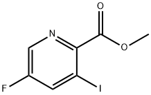 2-Pyridinecarboxylic acid, 5-fluoro-3-iodo-, methyl ester Struktur