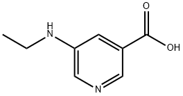 3-Pyridinecarboxylic acid, 5-(ethylamino)- Struktur