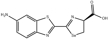 4-Selenazolecarboxylic acid, 2-(6-amino-2-benzothiazolyl)-4,5-dihydro-, (4S)- Struktur