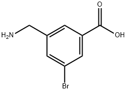 Benzoic acid, 3-(aminomethyl)-5-bromo- Struktur