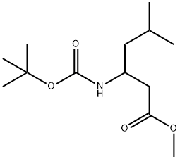 Hexanoic acid, 3-[[(1,1-dimethylethoxy)carbonyl]amino]-5-methyl-, methyl ester Struktur