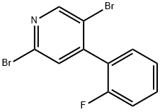 2,5-Dibromo-5-4-(2-fluorophenyl)pyridine Struktur