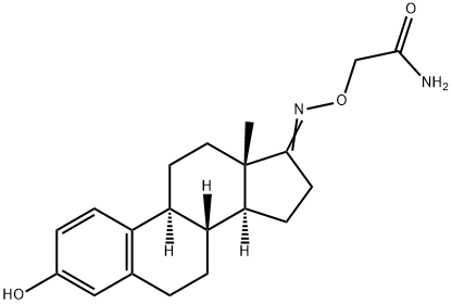 Acetamide, 2-[[(3-hydroxyestra-1,3,5(10)-trien-17-ylidene)amino]oxy]- (9CI) Struktur