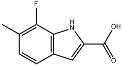 1H-Indole-2-carboxylic acid, 7-fluoro-6-methyl- Struktur