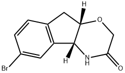 Indeno[2,1-b]-1,4-oxazin-3(2H)-one, 6-bromo-4,4a,9,9a-tetrahydro-, (4aR,9aS)- Struktur