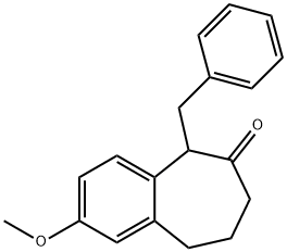 5-BENZYL-2-METHOXY-8,9-DIHYDRO-5H-BENZO[7]ANNULEN-6(7H)-ONE Struktur