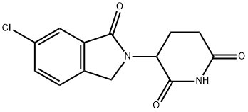 2,6-Piperidinedione, 3-(6-chloro-1,3-dihydro-1-oxo-2H-isoindol-2-yl)- Struktur