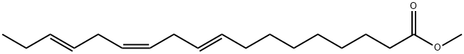 9,12,15-Octadecatrienoic acid, methyl ester, (9E,12Z,15E)- Struktur