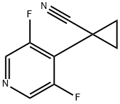 Cyclopropanecarbonitrile, 1-(3,5-difluoro-4-pyridinyl)- Struktur