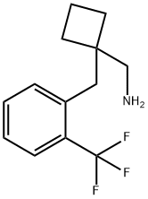 1-[2-(Trifluoromethyl)benzyl]cyclobutylmethanamine Struktur