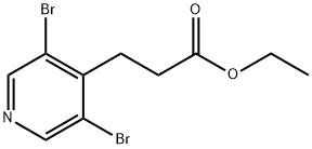 4-Pyridinepropanoic acid, 3,5-dibromo-, ethyl ester Struktur