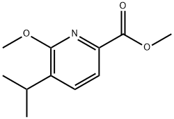 2-Pyridinecarboxylic acid, 6-methoxy-5-(1-methylethyl)-, methyl ester Struktur