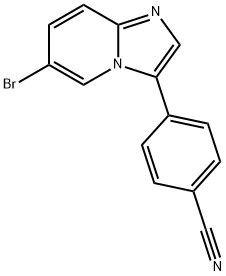 Benzonitrile, 4-(6-bromoimidazo[1,2-a]pyridin-3-yl)- Struktur