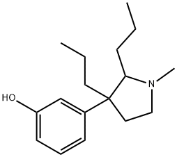 Phenol, 3-(1-methyl-2,3-dipropyl-3-pyrrolidinyl)- Struktur