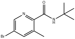 5-bromo-N-(tert-butyl)-3-methylpicolinamide Struktur