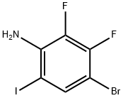 Benzenamine, 4-bromo-2,3-difluoro-6-iodo- Struktur