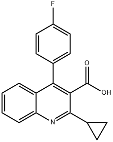 3-Quinolinecarboxylic acid, 2-cyclopropyl-4-(4-fluorophenyl)- Struktur