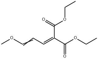 3-Methoxyalylidenmalonsaeurediaethyl Struktur