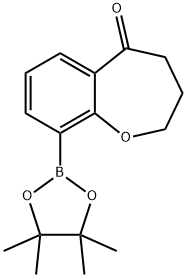 1-Benzoxepin-5(2H)-one, 3,4-dihydro-9-(4,4,5,5-tetramethyl-1,3,2-dioxaborolan-2-yl)- Struktur