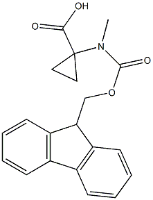 N-Fmoc-N-methyl-1-amino-1-cyclopropanecarboxylic acid Struktur