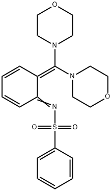 (NE)-N-[6-(dimorpholin-4-ylmethylidene)-1-cyclohexa-2,4-dienylidene]be nzenesulfonamide Struktur