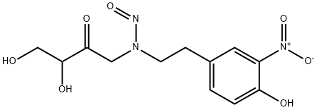 N-nitroso-N-(3-keto-1,2-butanediol)-3'-nitrotyramine Struktur