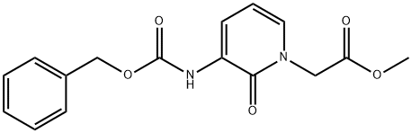 1(2H)-Pyridineacetic acid, 2-oxo-3-[[(phenylmethoxy)carbonyl]amino]-, methyl ester Struktur