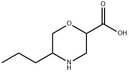 2-Morpholinecarboxylic acid, 5-propyl- Struktur